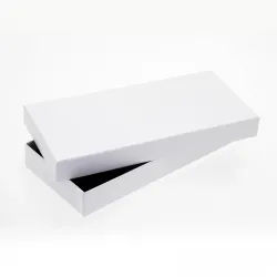 18 Choc Board Box & Lid; White - Textured